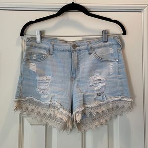 Lace Jean Shorts!